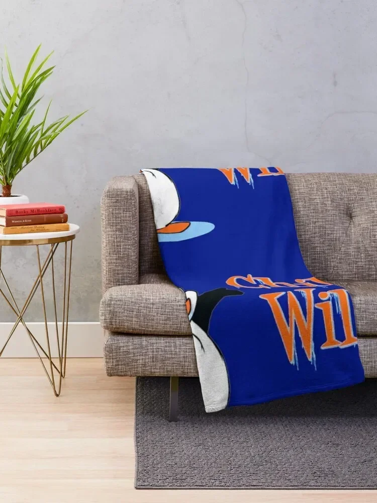 Uh huh! Chilly Willy Vintage Retro Style Throw Blanket Camping Flannel Beautifuls Winter beds Blankets