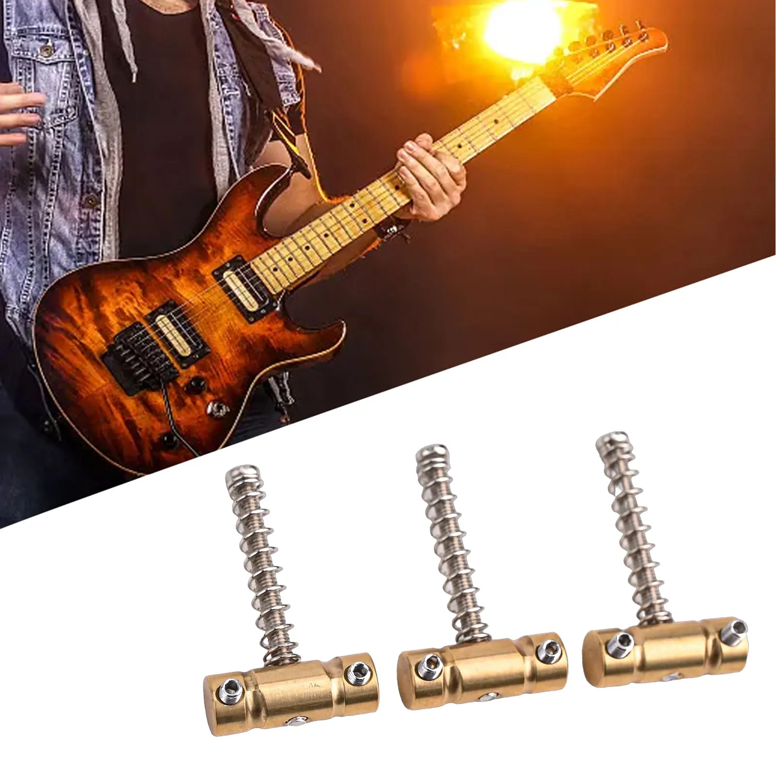 Vintage Style Saddles Compensated Brass Saddles Guitar Upgrade Simple Replacement 10.8mm String Spacing Reversible Saddles
