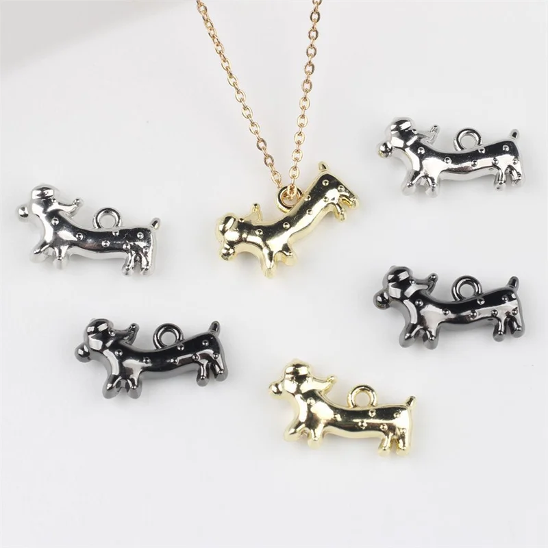 

Новинка, 100 шт./лот, цветной принт, животные, мультфильм, форма таксы, сплав, плавающий медальон, бусины, ювелирные изделия «сделай сам», кулон для одежды, аксессуар