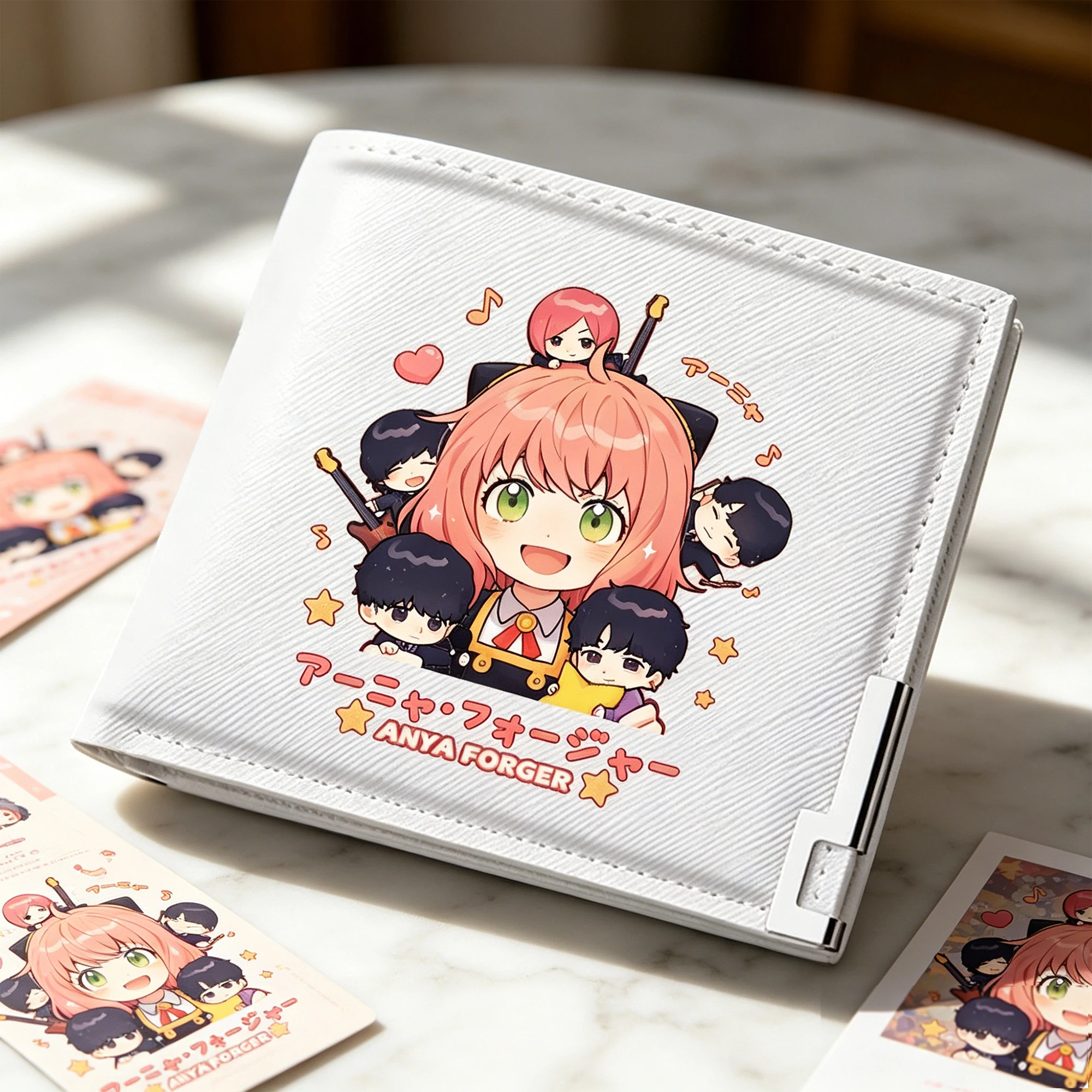 

SPY×FAMILY Kawaii Short Wallet Cartoon Cute ID Card Holder Pu Leather Money Bag Unisex Anime Purse Small Women Clutch Bag