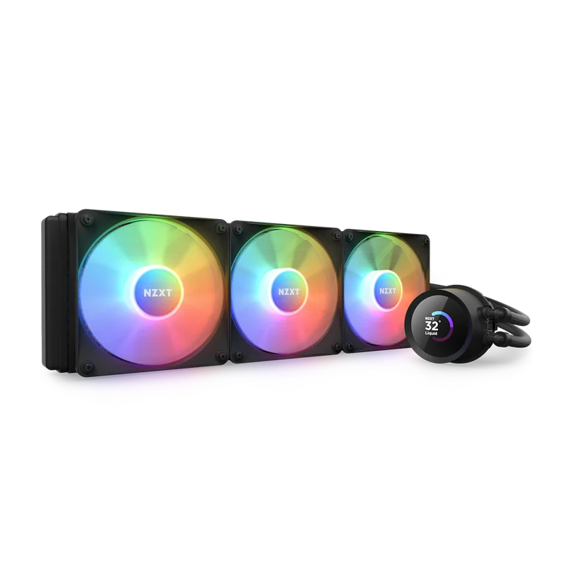 Vendita calda Kraken 360 RGB Nero Dispositivo di raffreddamento dell'acqua per computer da gioco Raffreddatori CPU Ventola di raffreddamento