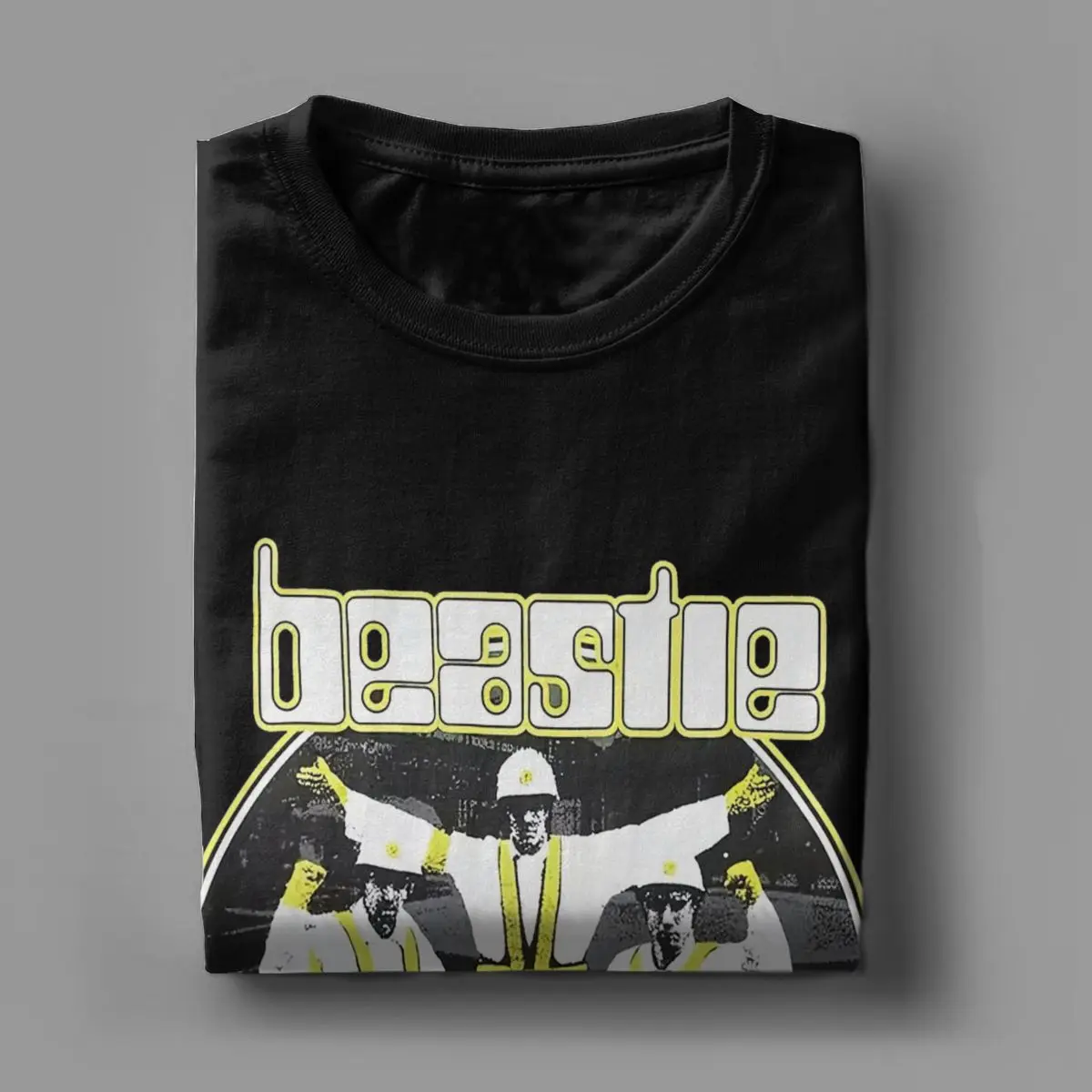 Beastie Boys Intergalactic Group Photo T-Shirts for Men Creative Pure Cotton Tee Shirt Short Sleeve T Shirt Summer Clothing