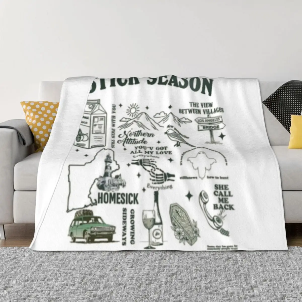 

The view between villages Throw Blanket Soft Sleeping Bag Extra Large Throw Nap Blankets