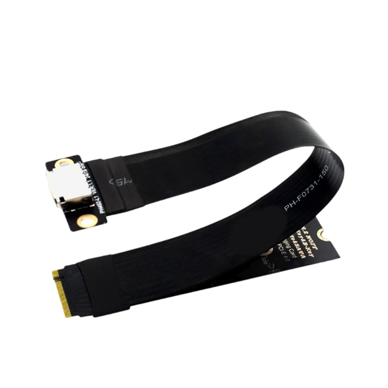 Cable adaptador F3KE Flexible M.2 NVMe a Oculink SFF-8611 SFF-8612 Fácil instalación y Cable Flexible