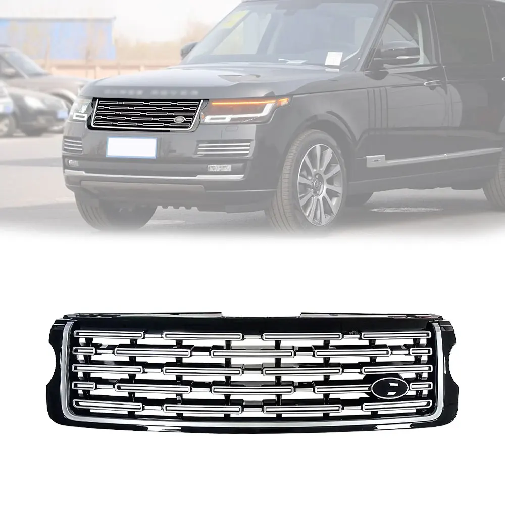 Front Bumper Grille Racing Grills For Land Rover Range Rover Vogue L405 2013-2017 Upgrade to 2023 NEW Style Radiator Grid