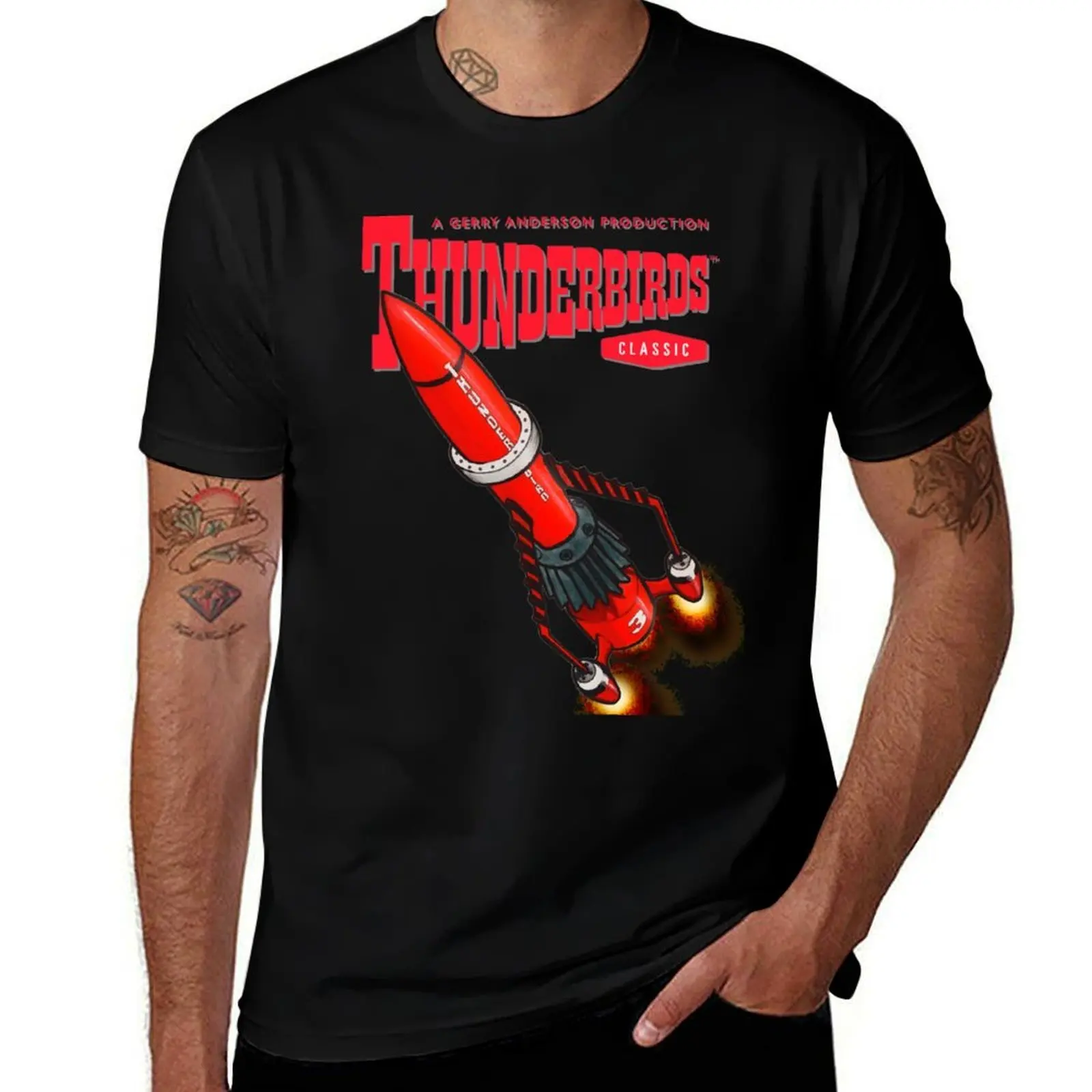 

My eighth piece of Gerry Anderson Thunderbirds fan art. T-Shirt t shirt for man t shirts cotton 100% anime tshirt T-shirt