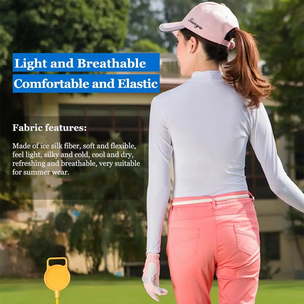 Quick-Dry Women's Golf Shirt Soft Breathable Golf Cooling Tops Sun Protection UV Protection Golf Sunscreen for Women