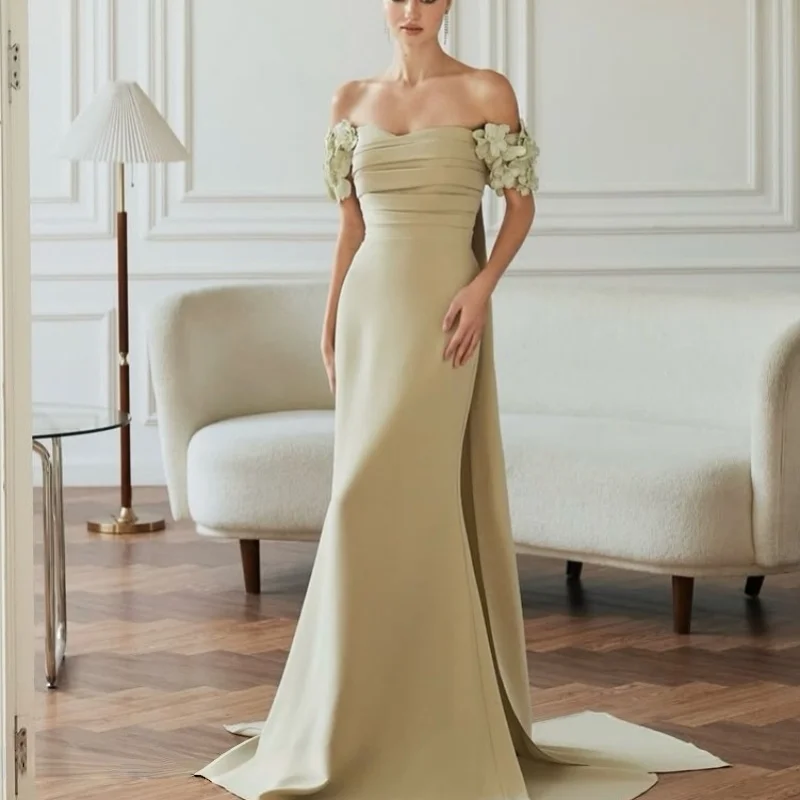 

Customized Olive green Straps Tull Wedding Dresses applique Tull 3D flower Bridal Gowns Made Dress