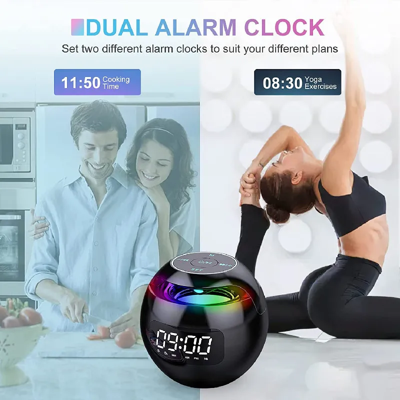 Caixa De Som altoparlante Bluetooth Radio FM Sound Box Dual Wecker Subwoofer chik-Player TF Karte Lautsprecher Wireless Mini Sound