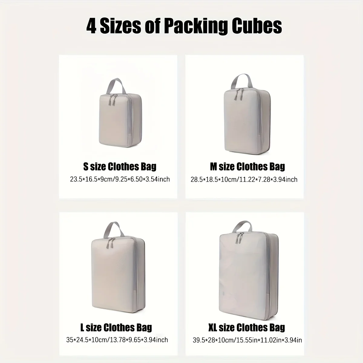 4pcs Large Capacity Foldable Waterproof Combination Storage Bag, Suitable For Outdoor Travel, Home Storage, School Dormitories