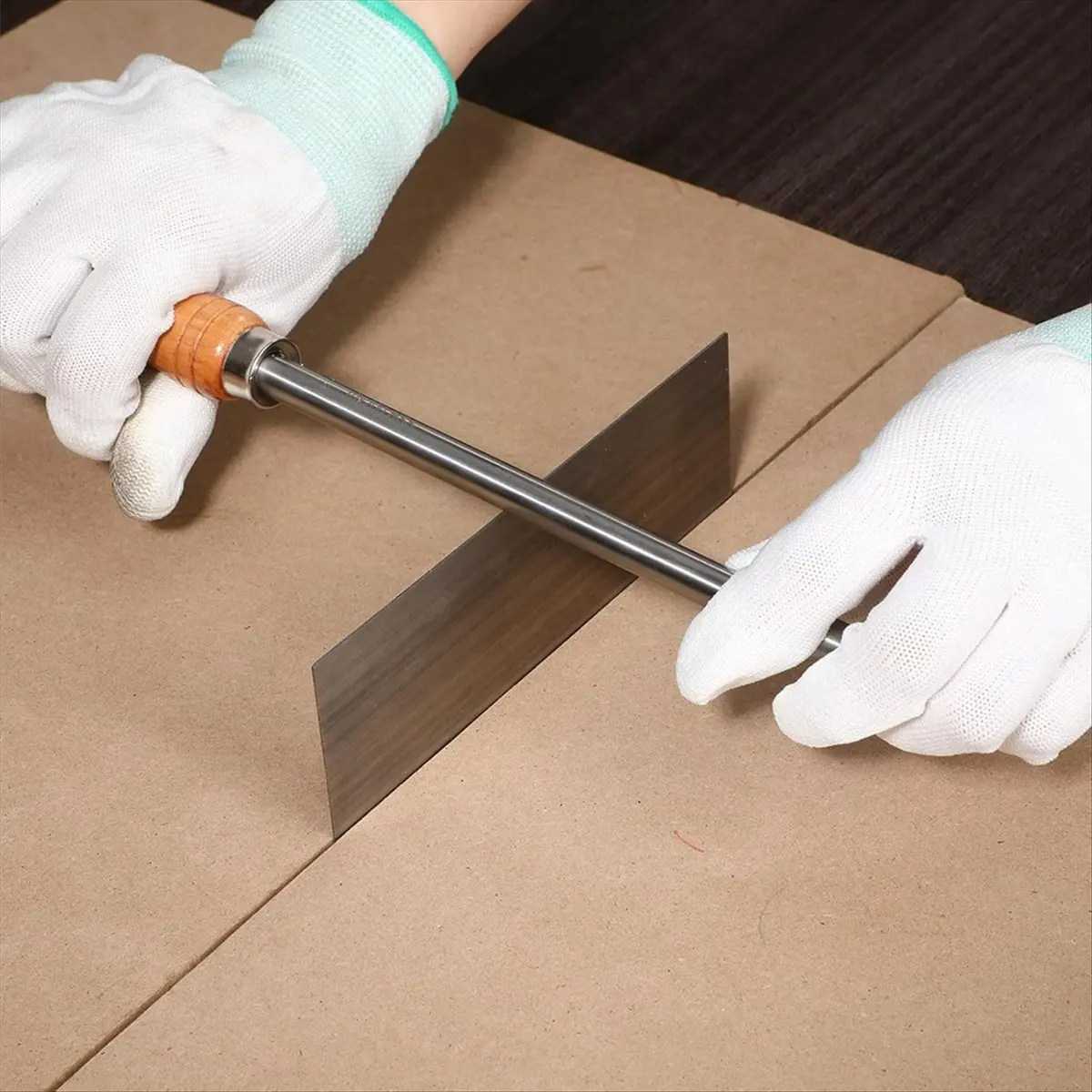 Card Scraper Burnisher and 6 Pcs Cabinet Scraper Set for Woodworking Card Woodworking Burnishing Include 3 Rectangle-A79M