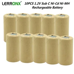 10PCS Ni-Cd Ni-MH 1.2V 1.5Ah 2Ah 2.5Ah 3Ah Sub C Rechargeable Battery for DIY Power Tools Battery Flashlight Headlamp Drills