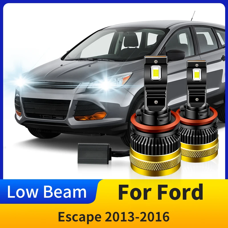 

2Pcs LED Car Front Head Light Lamps Bulb For Ford Escape 2013 2014 2015 2016 Low Beam H11 Headlight Bulb 30000LM Auto Accessory