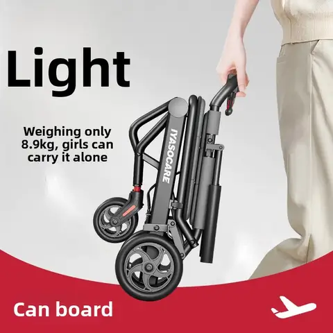 Manual Wheelchair  Foldable  Light weight  Convenien Elderly People Disabilities Peopl Traveling  Airless Wheel Sturdy
