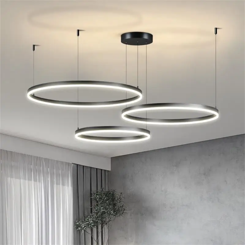 QIYIMEI Modern LED Pendant Lights Gold Black Coffee Lights for Bedroom Dining Living Room Bar Hanglamp Indoor Luxury Lighting