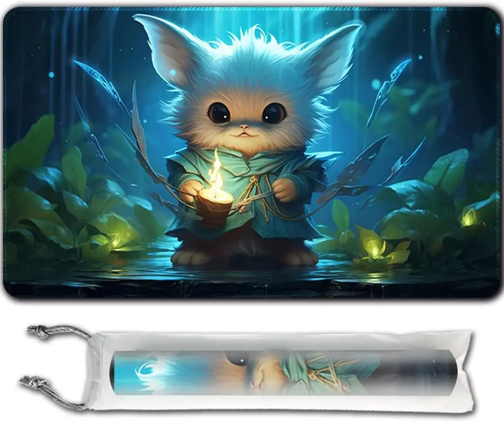 

Playmat Настольная игра MTG Duel Playmat Trading Card 23,6 x 13,8 дюйма Игровой коврик с прошитыми краями, совместимый с TCG CCG RPG OCG с картой