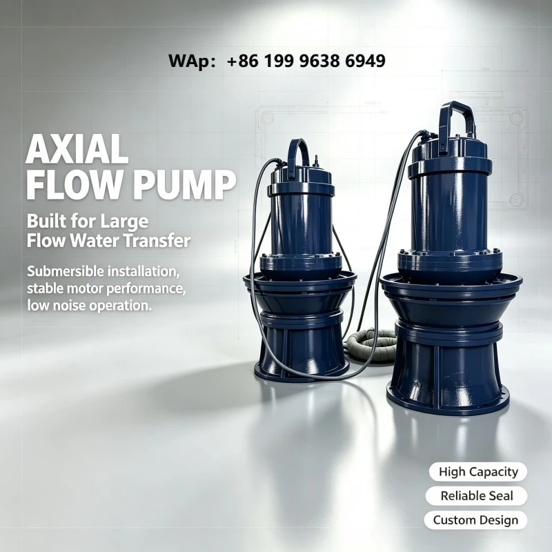 Big Flow Agriculture Propeller Impeller Flood Vertical Centrifugal Mixed Submersible Pumps Sea Water Supply Axial Flow Pump