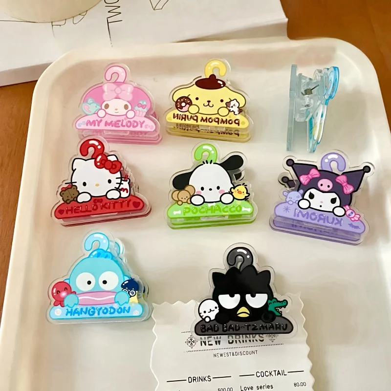 New Sanrio Creative Brochure Holder Kuromi HelloKitty My Melody Student Kawaii Cinnamoroll Acrylic  Note Holder Girl Gift