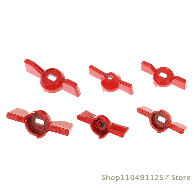 Aluminum Ball Valve Handle Kit with Wrench, Pack of 2, Red Butterfly Design