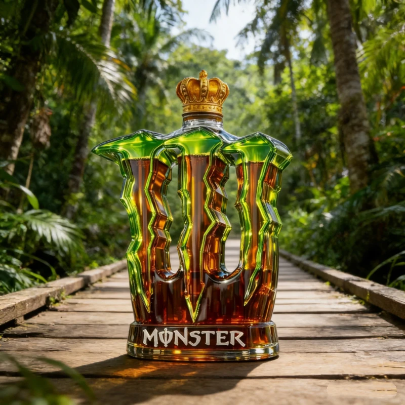 Kreative Kronkorken-Glasflasche mit Monsterkrallen-Design, Whisky-Dekanter für Bar-Dekoration, Neuartiger Alkoholbehälter