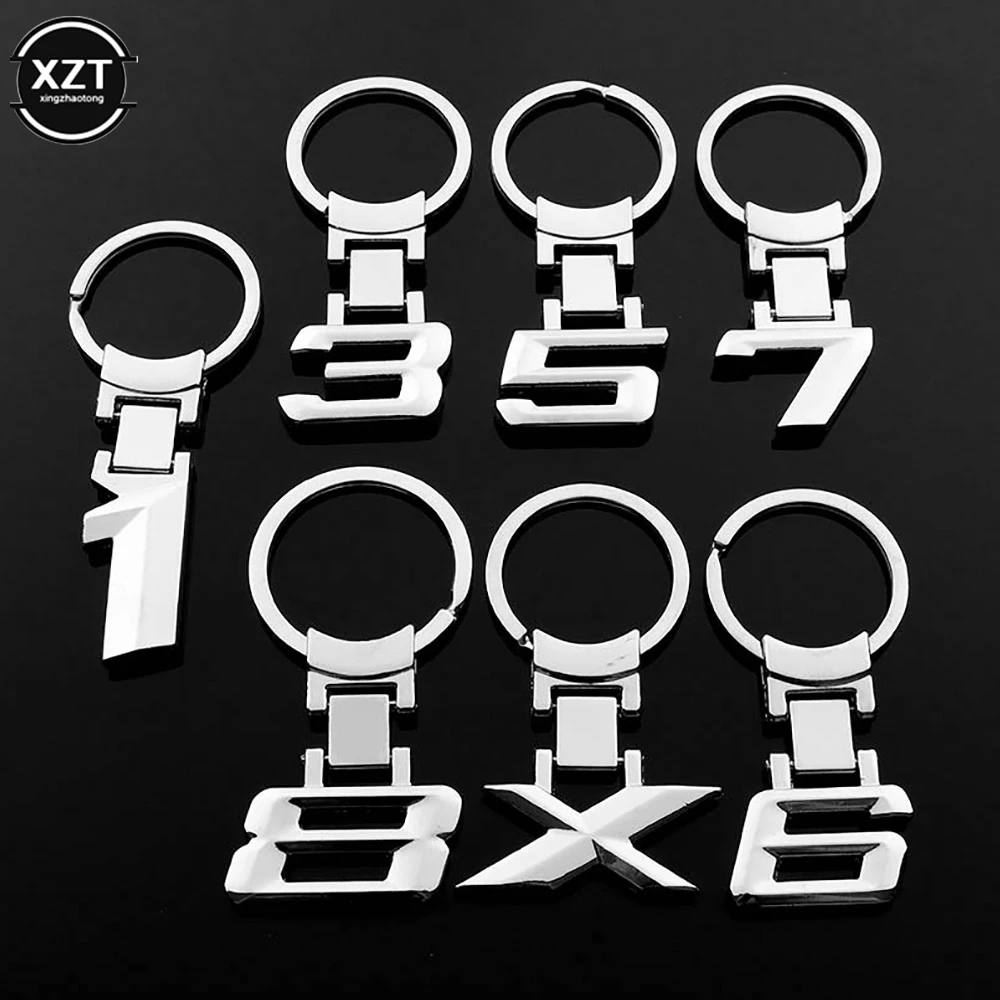 

Fashion Creative Modified Digital Logo Metal Car Key Holder Keychain Key Ring Pendant for BMW X 1 3 5 6 7 8 Series Auto Interior