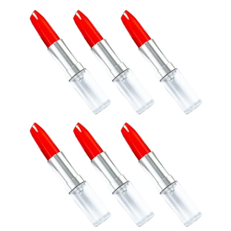 6 قطع قلم حبر جاف على شكل أحمر الشفاه، ناعم في الكتابة، قلم كتابة مبتكر لحفلات الزفاف وأعياد الميلاد #2