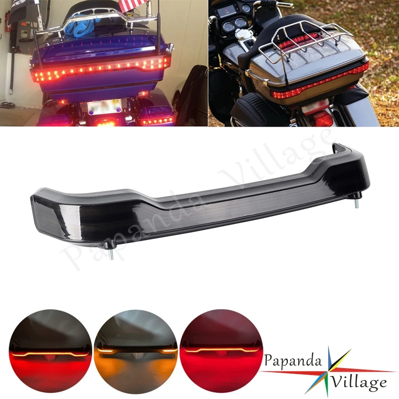 

Motorcycle Rear Tour-Pak King Brake Stop Tour Pack LED Brake Light Tail Lamp For Harley Touring Electra Road Glide Limited 14-up