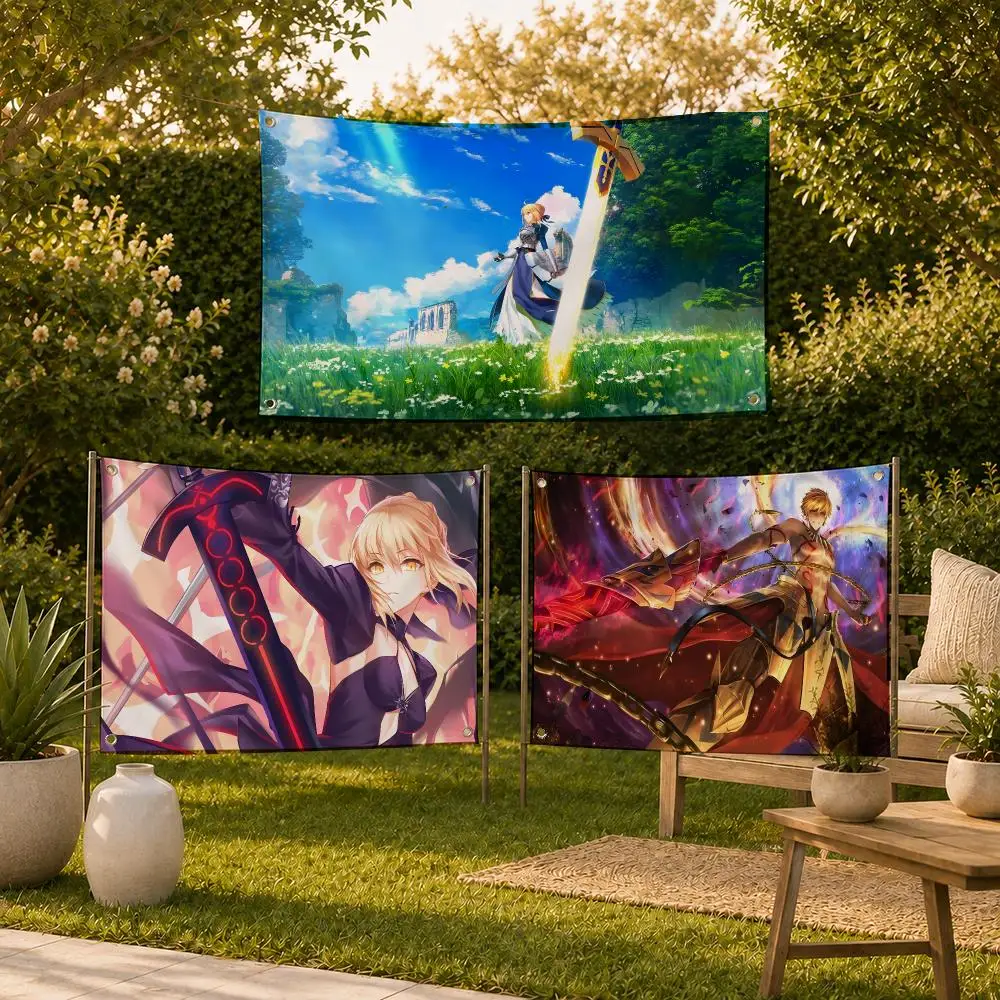 Game F-Fate Grand Order Flags Decoration Outdoor Picnic Party Art Hanging Home Camping Party Banner Best Sellers