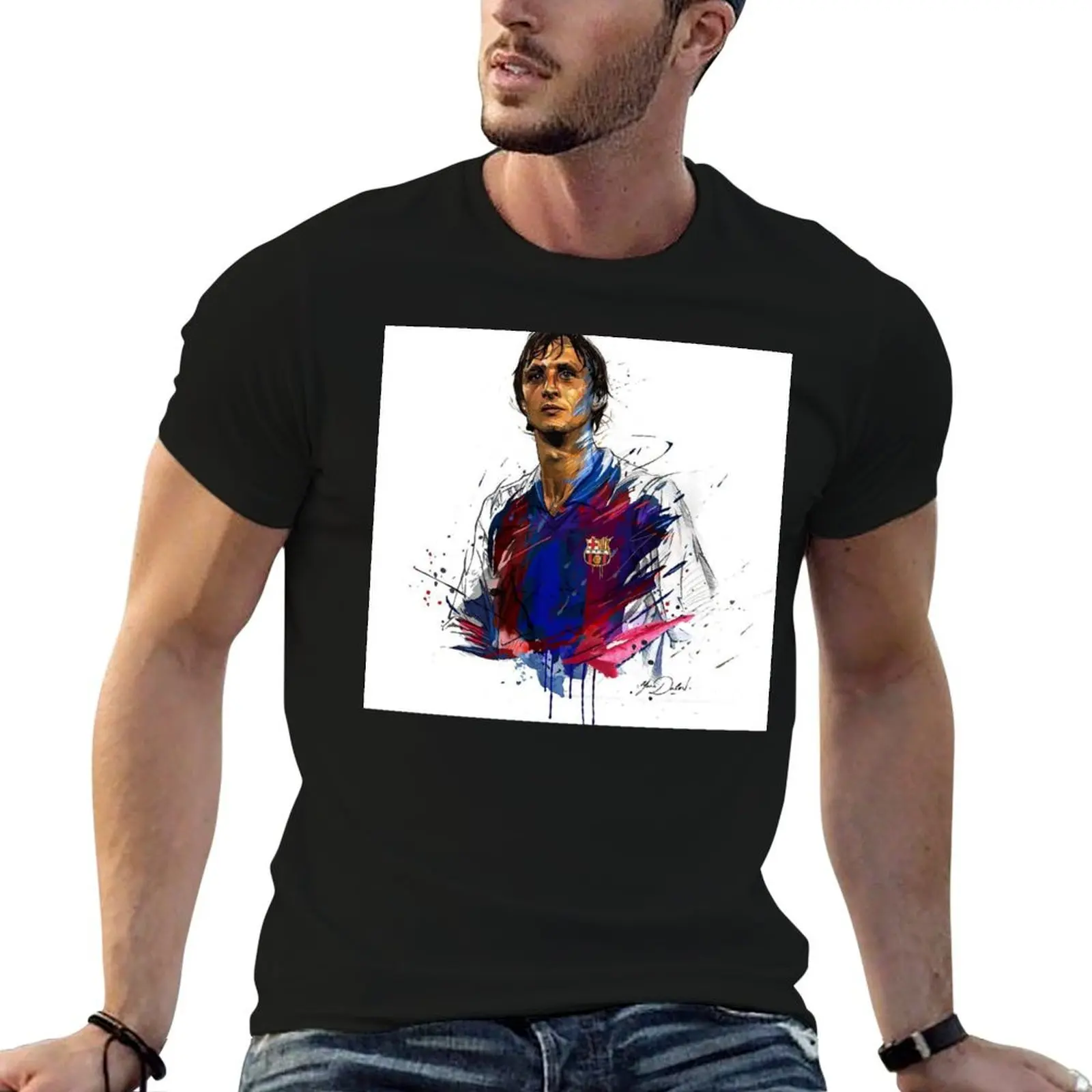 Camiseta Cruyff, camisetas de algodón 100% para hombre, camisetas gráficas de verano para hombre, camiseta