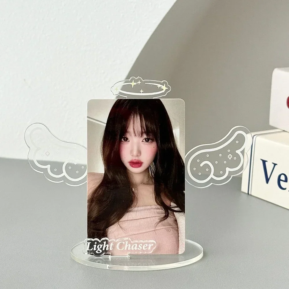 Angel Demon Hollow Out Acrylic Photocard Stand 2 Pack Kpop Idol Picture Display Frame Desktop Card Holder