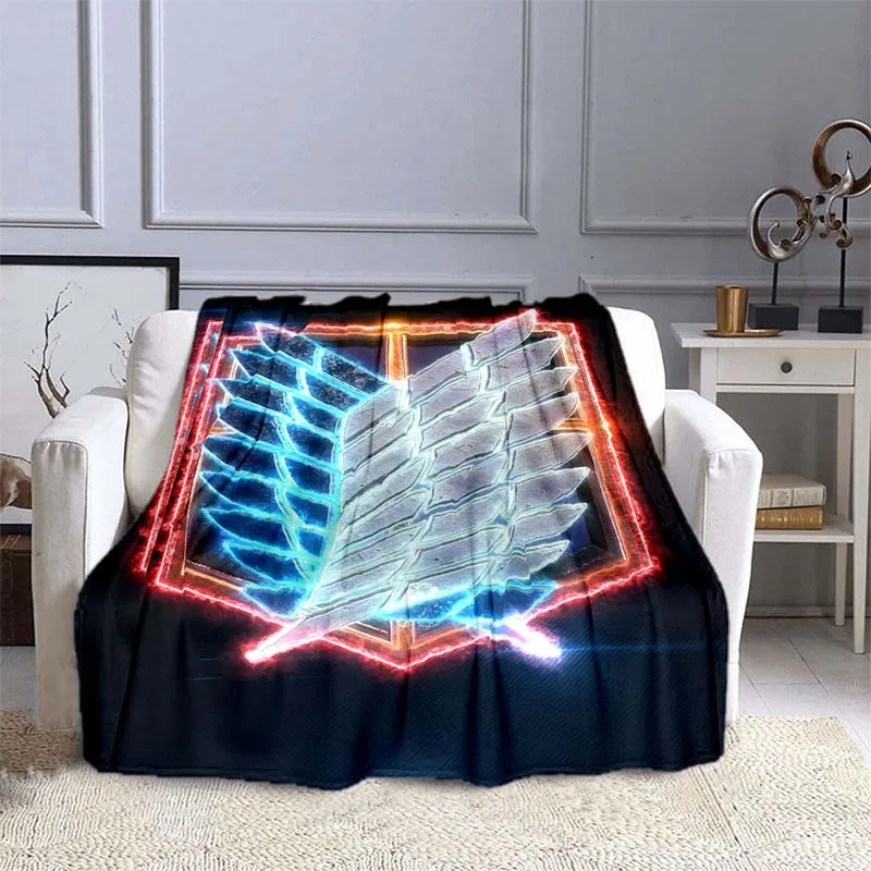 

Anime Attack on Titan Blanket Furniture Supplies Birthday Gifts Valentine's Day Gifts Teens flannel warm fashion bedspread