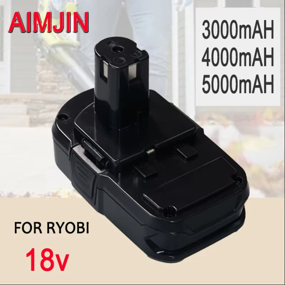 For Ryobi 3000mAh/4000mAh/5000mAh for Ryobi P107 p108 P104 P105 P102 P103 Cordless Drill Replacement 18V Battery