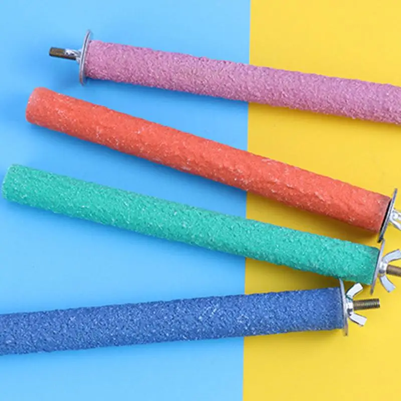 BIRD Standing Stick Parrot Claw บด Stick BIRD CAGE Frosted Perch สําหรับ Beak Sharpening Cockatiels Budgies บดของเล่น
