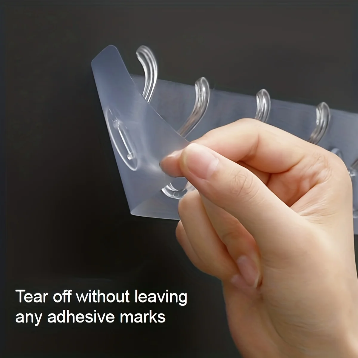 Transparent adhesive 6 hook Sticker 16 S59d0735213d249649fd4406eecc37121J