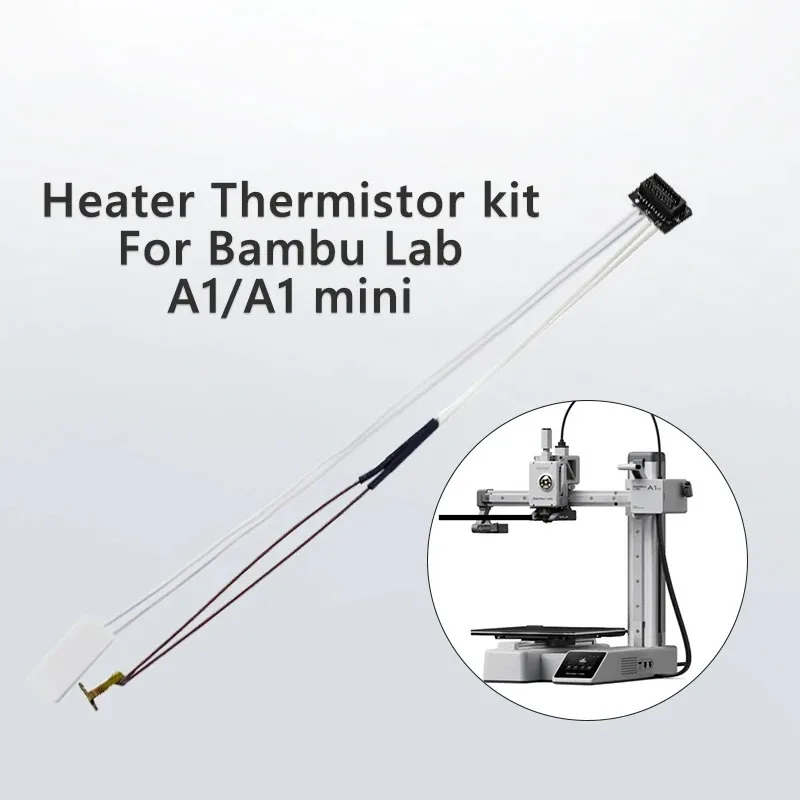 For Bambu Lab A1/A1mini X1/X1C P1P/P1S Thermistor&Ceramic Heating Plate For 3D Printer Hotend Heater Cartridge 24V 48W NTC 100K