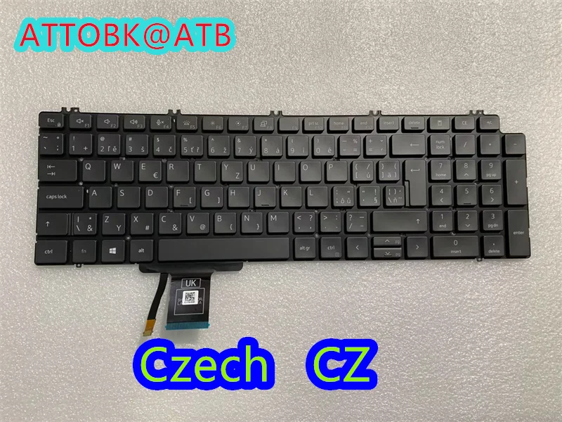 RU/US/الإسبانية/اللاتينية/إيطاليا/المملكة المتحدة/فريش/البرازيل/التشيكية لوحة مفاتيح الكمبيوتر المحمول لديل الدقة 7750 7550 7560 7760 0713DM الخلفية لوحة المفاتيح #6