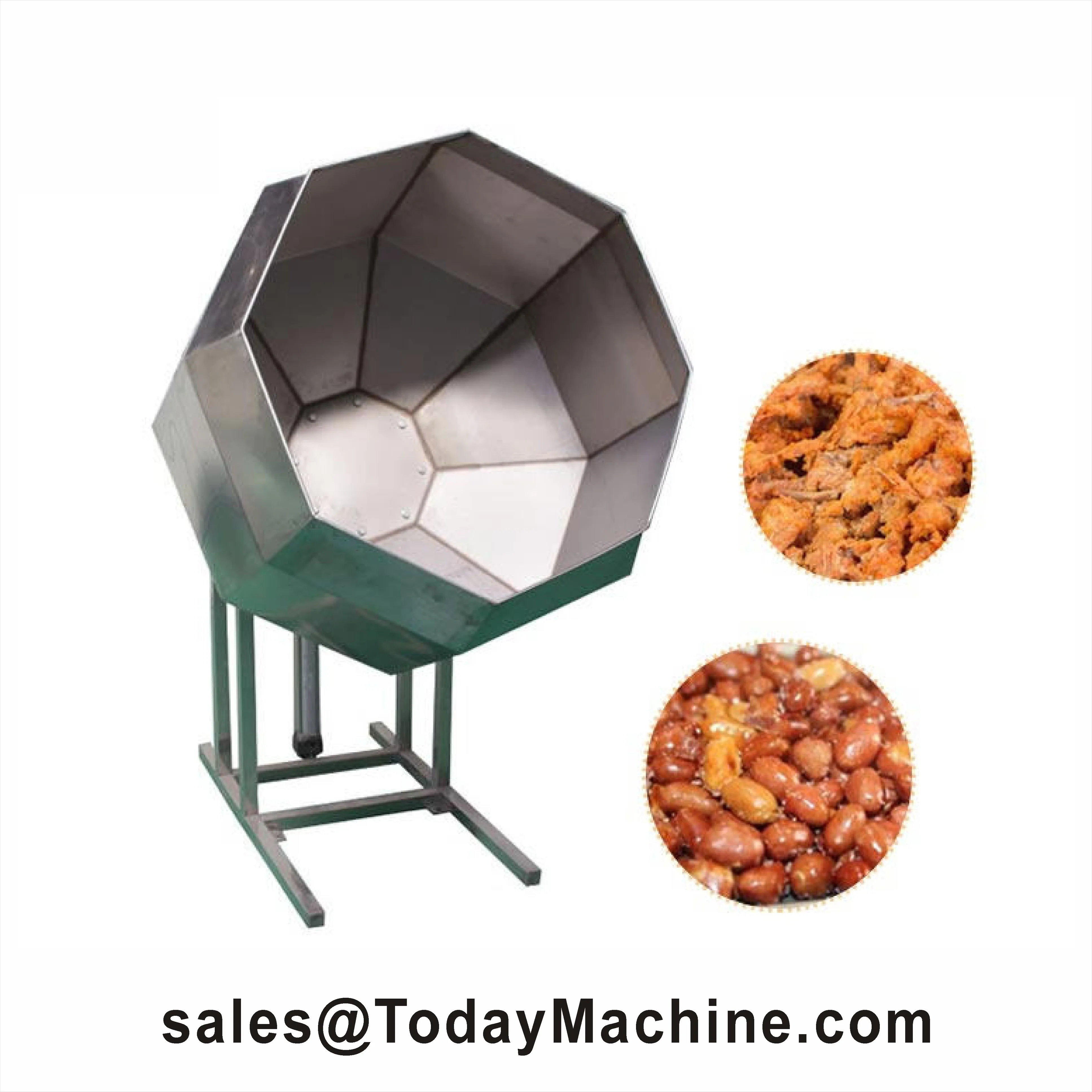 Snacks Food Nut Cashew Peanut Flavoring Mixing Coating Machine Flavour Mixer Rotary Drum Octagonal Seasoning Machine