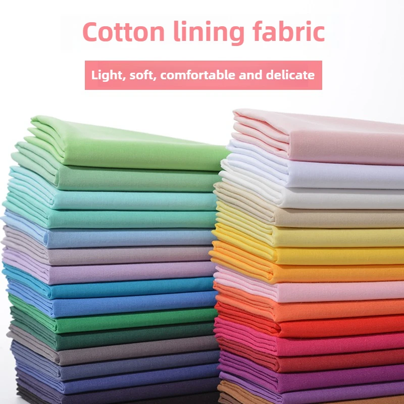 

Мягкая ткань на подкладке из 100% хлопка по метрам для детской одежды, платья ханьфу, шитье, летняя, приятная для кожи ткань, простая тонкая