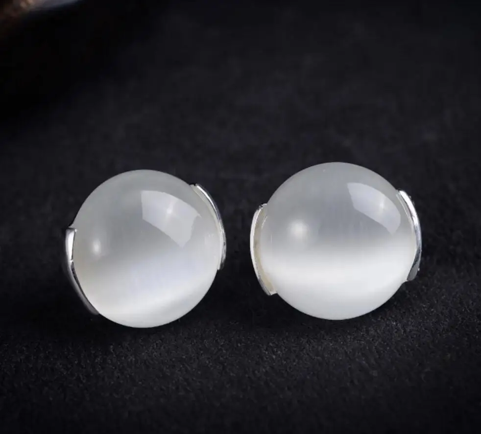 Jewelry  New Fashion Women Genuine Silver jade Art Style Marcasite Earrings