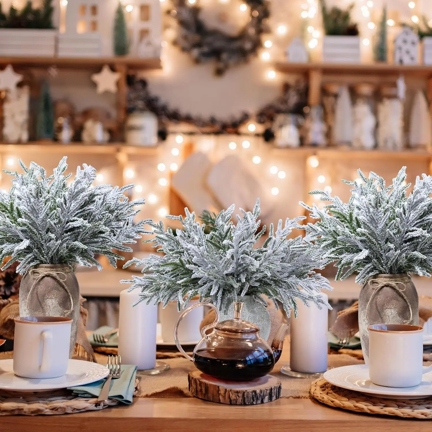 Künstliche Pflanzen Kiefernnadel Weihnachtsbaum Party Home Room Tischdekoration Outdoor Hof Garten Hochzeit Kranz Braut Diy Geschenkbox