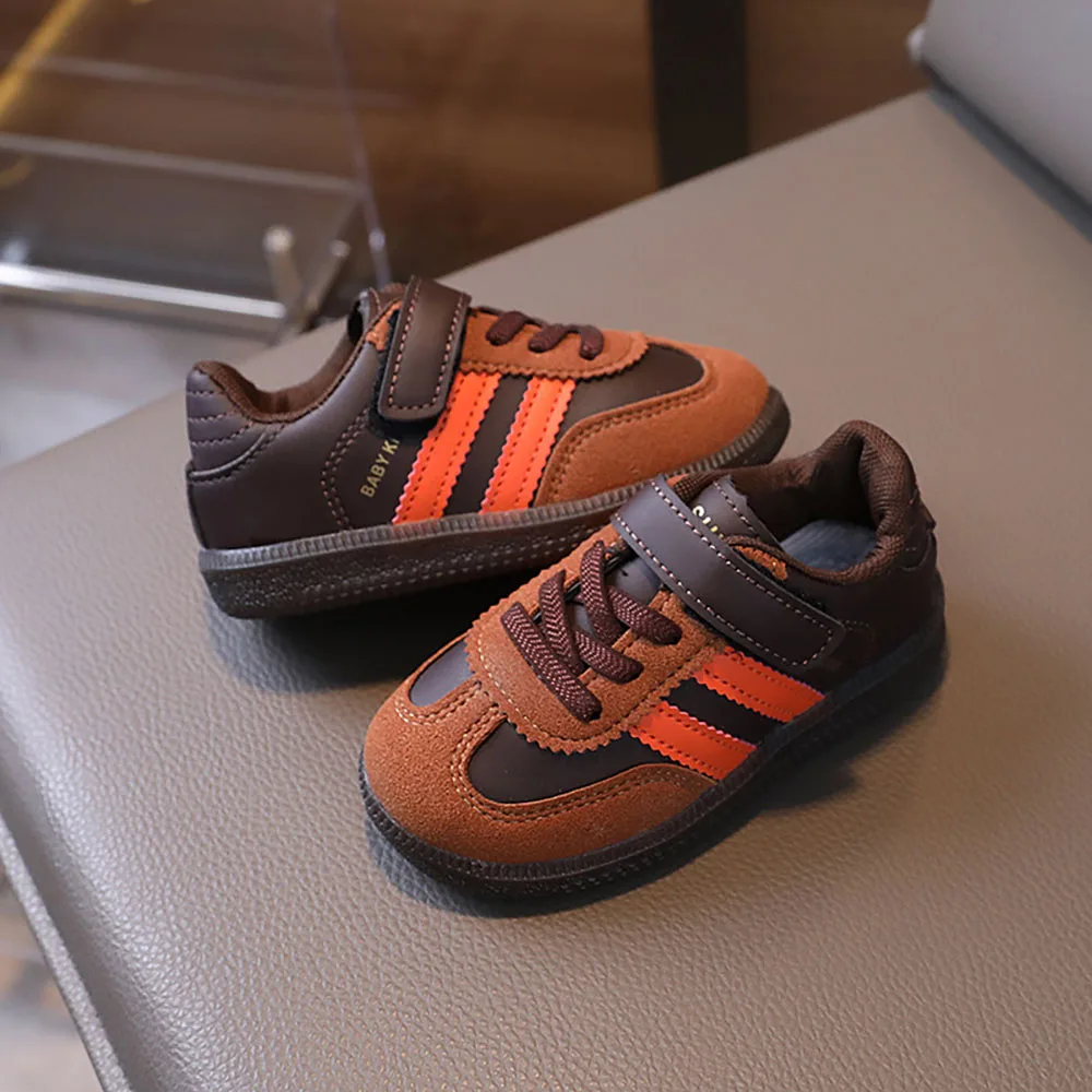 PU Leather Sport Shoes For Children Soft-soled Waterproof Girl's Sneakers Ergonomics Anti-slippery Toddler Shoes For Kids image 6