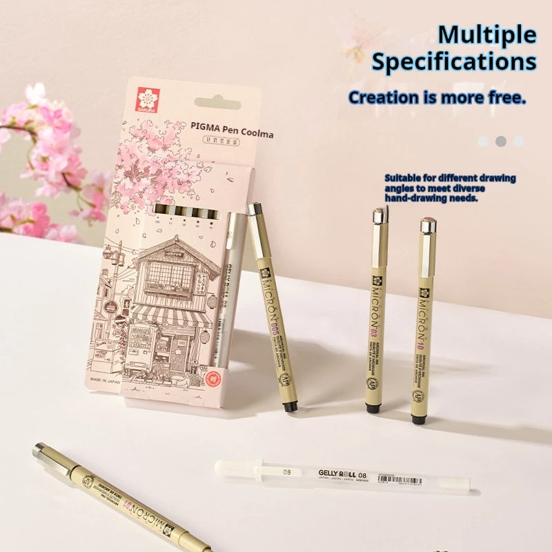 Sakura Liner Pen Set Micron Pen Quick-drying Non-smudging Professional Manga Inking Sketch Drawing Pens for Art Animation - view 2
