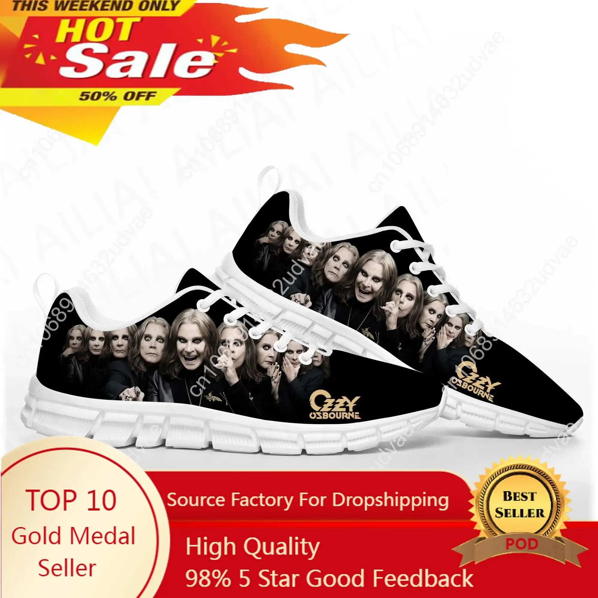 Ozzy Metal Rock Singer Osbourne Sports Shoes Mens Womens Teenager Kids Children Sneakers Casual Custom High Quality Couple Shoes