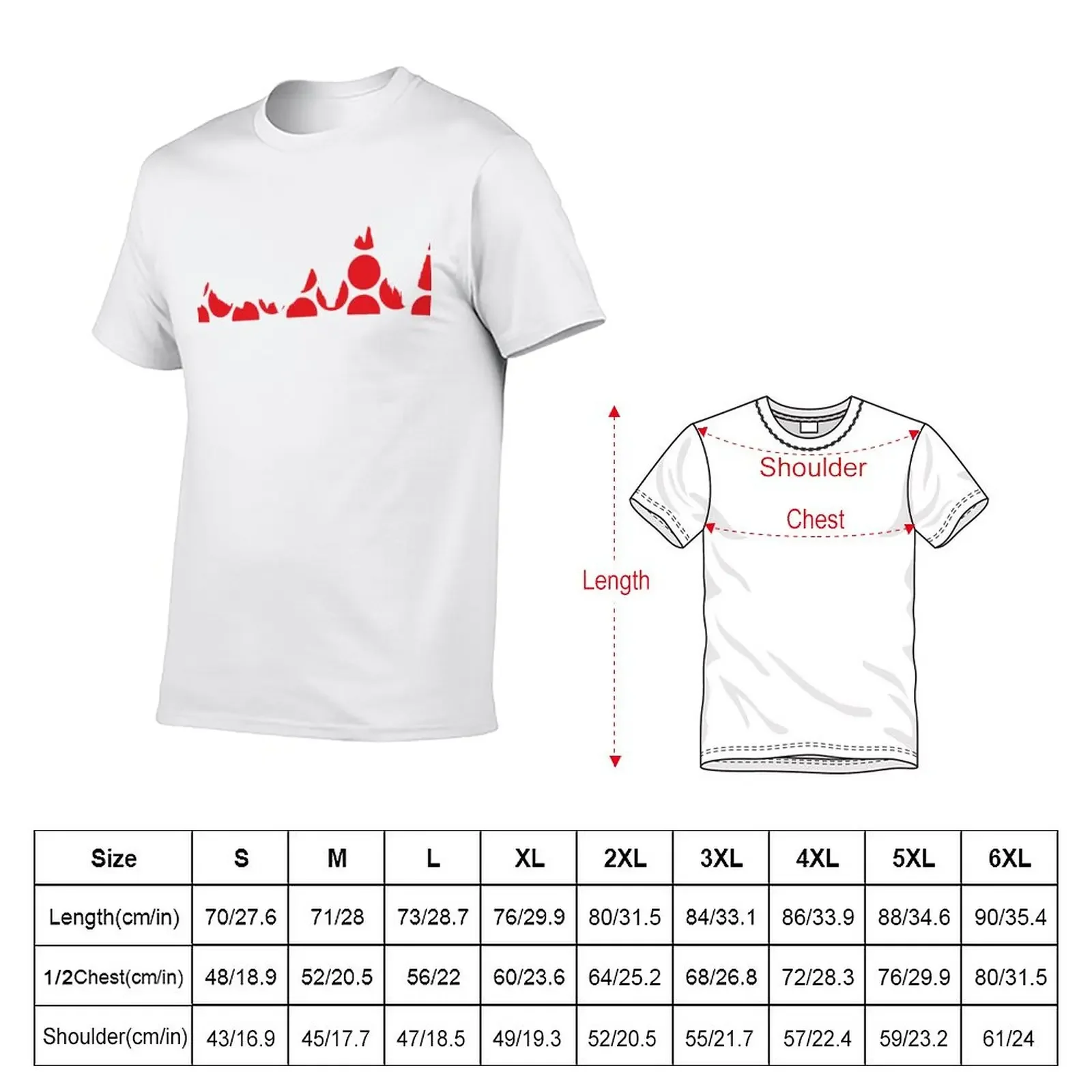 Red Polka Dot Mountain Profile T-Shirt summer top graphics customs design your own men t shirt