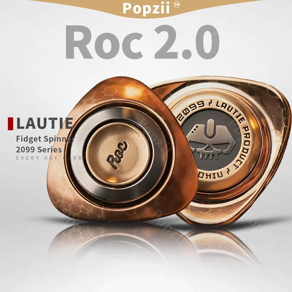 LAUTIE Roc 2.0 Mokume 8th Anniversary Limited Edition Adult Stress Relief Toy EDC Fidget Spinner Fidget Toys For Adults