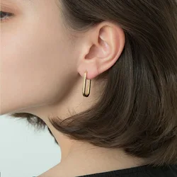 925 Sterling Silver Hot Sale Korean square Earrings Simple Temperament Exquisite Hot Semale Sexy Jewelry Gift