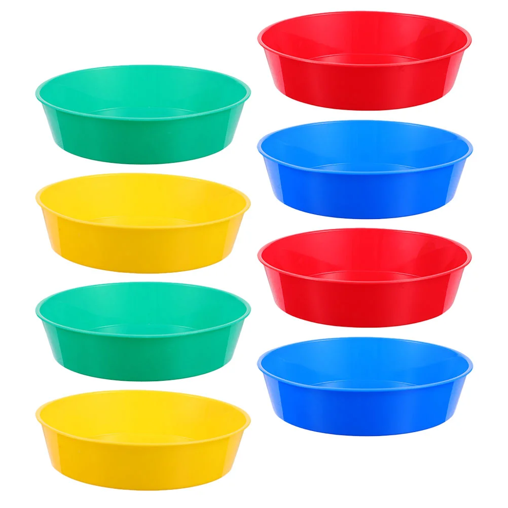 

8 Pcs Food Coloring Plastic Palette Bowl Convenient Pigment Trays Aldult Child Paint