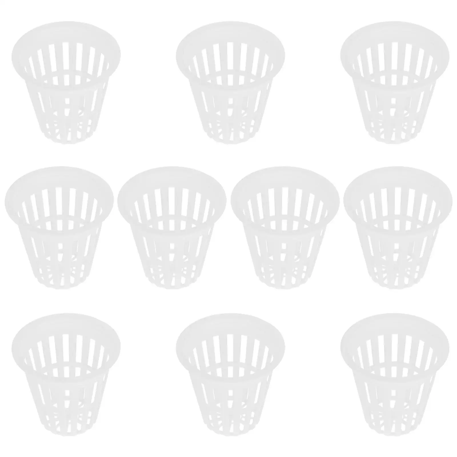 

10 Pcs Cultivation Planting Baskets Durable Hydroponic Growth Flower Pots Slotted Nursery Net Cups