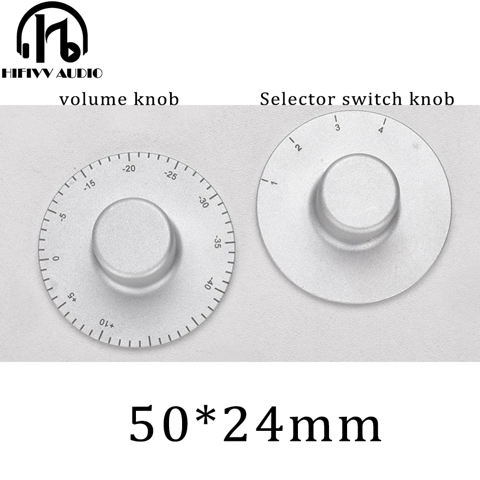 Hifi Versterker Luidspreker Aluminium Volume Knop 1Pcs Diameter 50Mm Hoogte 23Mm Versterker Potentiometer Knop