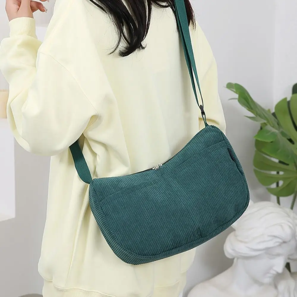 

Large Capacity Corduroy Shoulder Bag Korean Style Cotton Cloth Solid Color Shoulder Bag Handbag Tote Bag Canvas Handbag Travel